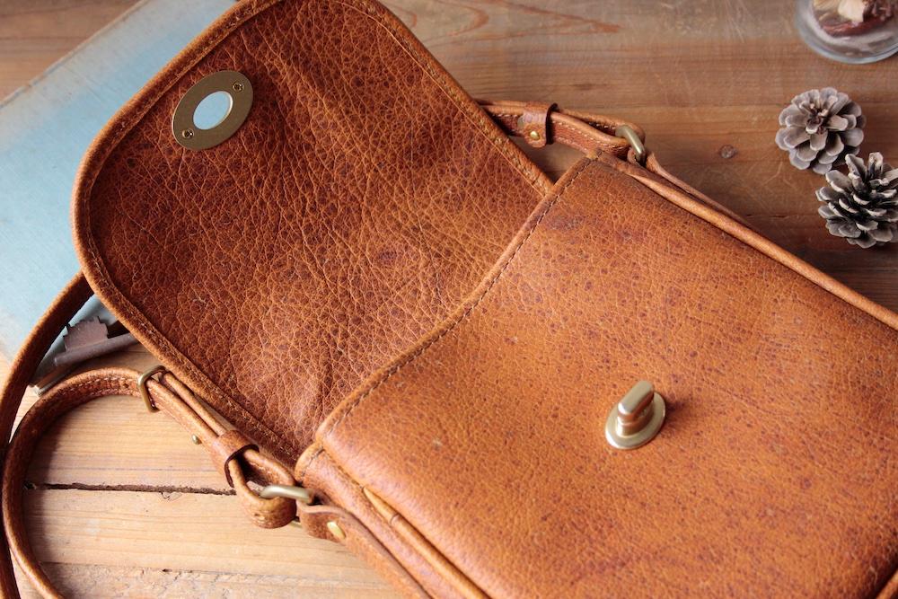 Kudu leather (クードゥーレザー)ミニショルダーバッグ グレー | 13枚目